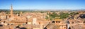 Panorama of Siena, aerial view with the Torre del Mangia Tuscany, Italy Royalty Free Stock Photo