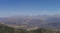 Panorama of Sierra Nevada. A mountain range in the region of An