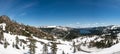 Panorama of Sierra Nevada mountains from Donner Pass