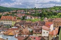 Panorama of Sighisoara old town Royalty Free Stock Photo