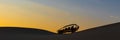 Desert Buggy Panorama at Sunset, Ica, Peru Royalty Free Stock Photo