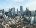Panorama Singapore skyline and Chinatown