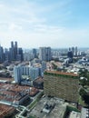 Panorama Singapore skyline and Chinatown