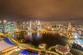 The panorama of singapore skyline downtown Royalty Free Stock Photo
