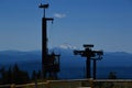 Panorama and Ski Lift at Mount Hood, Volcano in the Cascade Range, Oregon Royalty Free Stock Photo
