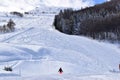 Ski slopes and skiers Royalty Free Stock Photo