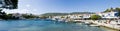 Panorama of port in Skiathos island, Greece