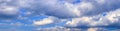 Panorama sky and big storm cloud summer art in nature beautiful background with copy space add text Royalty Free Stock Photo