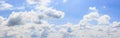 Panorama sky and cloud background. Royalty Free Stock Photo