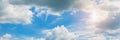 Panorama sky and cloud summer time beautiful background Royalty Free Stock Photo