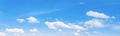 Panorama sky and cloud in summertime beautiful background Royalty Free Stock Photo