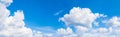 Panorama sky and cloud in summertime beautiful background Royalty Free Stock Photo