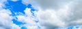 Panorama sky cloud vivid and form storm summer time beautiful background with copy space Royalty Free Stock Photo