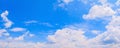 Panorama sky cloud vivid and form storm summer time beautiful background with copy space Royalty Free Stock Photo