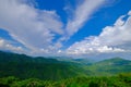 Panorama sky and cloud white and orange clouds,Beautiful sunset sky for Nature backgrounds.