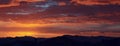 Panorama Sky cloudy sunset. Wild beauty nature. Royalty Free Stock Photo