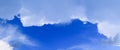 Panorama sky and storm cloud summer time beautiful background Royalty Free Stock Photo