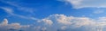 Panorama sky and storm cloud summer time beautiful background Royalty Free Stock Photo