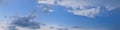 Panorama sky and storm cloud summer time beautiful background Royalty Free Stock Photo