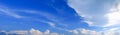 Panorama sky and storm cloud summer time beautiful background Royalty Free Stock Photo