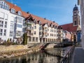 Panorama Skyline Amberg in the Upper Palatinate Royalty Free Stock Photo