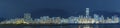 Panorama of Skyline of Hong Kong city Royalty Free Stock Photo