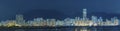 Panorama of Skyline of Hong Kong city Royalty Free Stock Photo