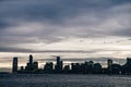Panorama of the Skyline of Jersey at Sunset, New York City, United States