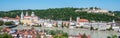 Panorama Skyline Passau in Germany Royalty Free Stock Photo