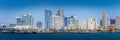 Panorama of the skyline of San Diego, California Royalty Free Stock Photo