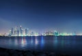 Panorama of skyscrapers in Dubai Marina Royalty Free Stock Photo