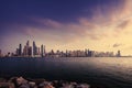 Panorama of skyscrapers in Dubai Marina Royalty Free Stock Photo