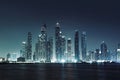 Panorama of skyscrapers in Dubai Marina Royalty Free Stock Photo