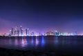 Panorama of skyscrapers in Dubai Marina Royalty Free Stock Photo