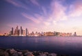 Panorama of skyscrapers in Dubai Marina Royalty Free Stock Photo