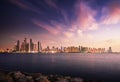 panorama of skyscrapers in Dubai Marina Royalty Free Stock Photo