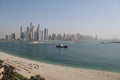 Panorama of skyscrapers in Dubai Marina. UAE Royalty Free Stock Photo