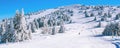 Panorama of slope at ski resort Kopaonik, Serbia Royalty Free Stock Photo