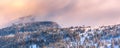 Panorama of slope at ski resort Kopaonik, Serbia Royalty Free Stock Photo