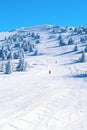 Panorama of slope at ski resort Kopaonik, Serbia Royalty Free Stock Photo