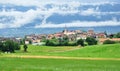 Panorama of small italian apline village Royalty Free Stock Photo