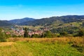 Panorama of small mountain town