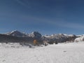 The panorama of the snow covered Durmitor mountain