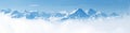 Panorama of Snow Mountain Landscape Alps Royalty Free Stock Photo