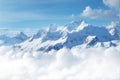 Panorama of Snow Mountain Landscape Alps Royalty Free Stock Photo