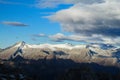 Panorama of mountain plateu in Parco Naturale Adamello Brenta in Dolomites Royalty Free Stock Photo