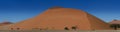 Panorama of the Sossusvlei dune field Royalty Free Stock Photo