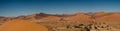 Panorama of the Sossusvlei Dunes Royalty Free Stock Photo