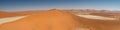 Panorama of the Sossusvlei dunes Royalty Free Stock Photo