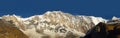 Panorama of the south face of Annapurna I Mountain Royalty Free Stock Photo